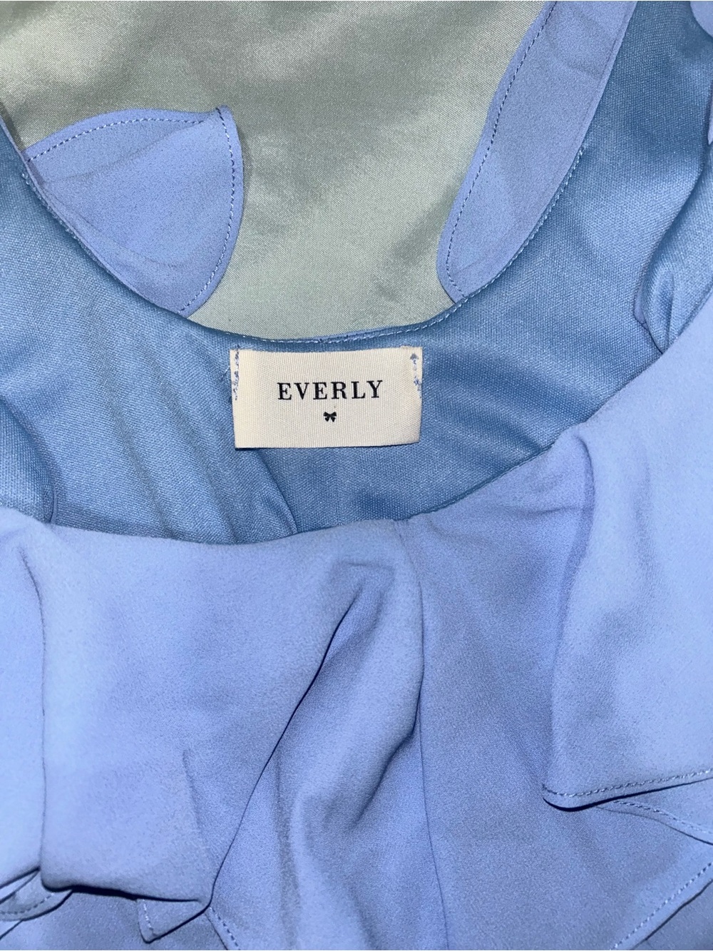 Everly Light Blue Ruffle Cami - Picture 7 of 8